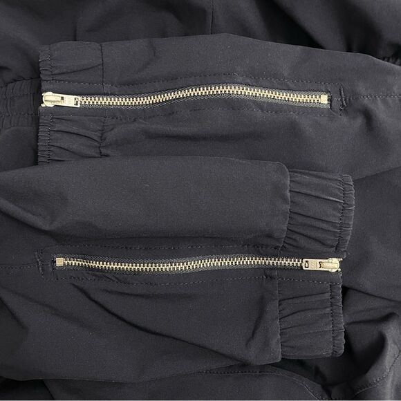 Albion Fit Cap Sleeve Jumpsuit Black Elastic Waist One Piece Size ST Small Tall - Picture 11 of 15